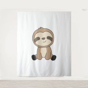 Sloth Cute Animals For Kids Funny Sloths  Tapestry