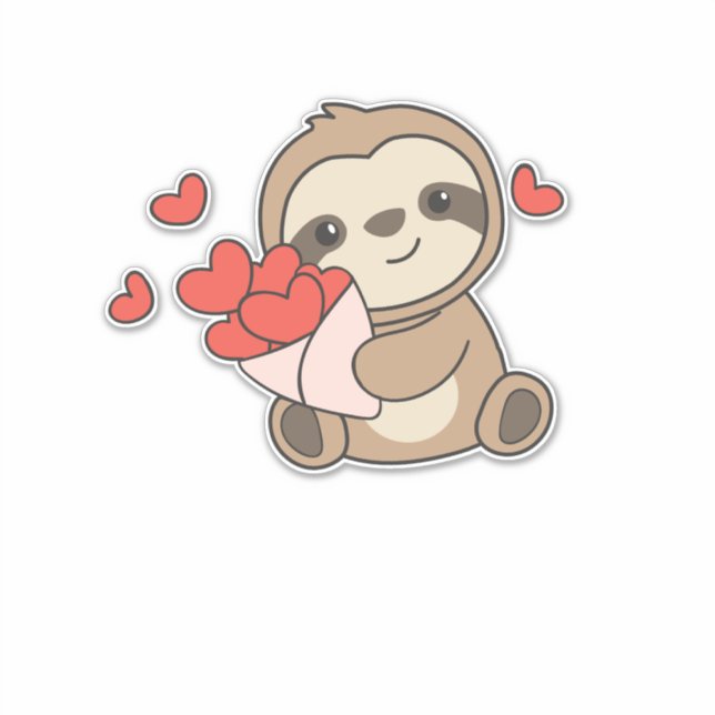 Sloth Cute Animals With Hearts Favourite Animal (Front)