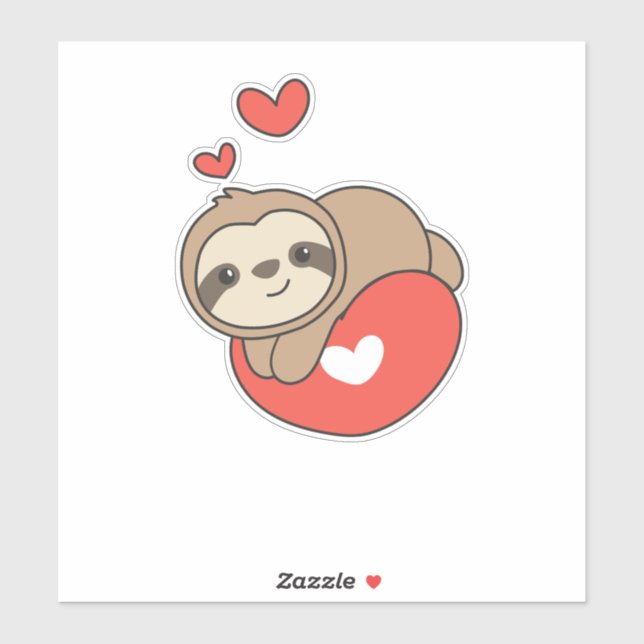 Sloth Cute Animals With Hearts Favourite Animal (Sheet)