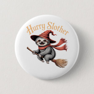 Sloth Cute Halloween Witch Funny Essential T-Shirt 2 Inch Round Button