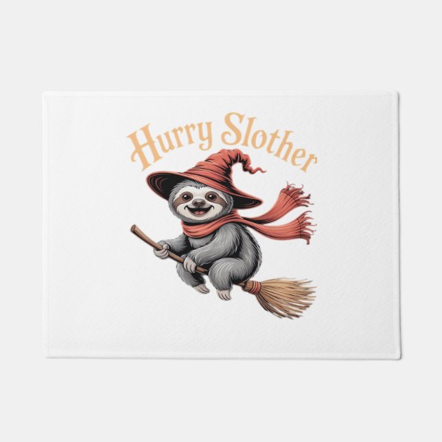 Sloth Cute Halloween Witch Funny Essential T-Shirt Doormat (Front)