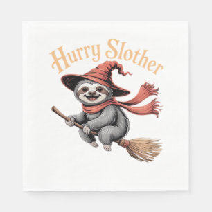 Sloth Cute Halloween Witch Funny Essential T-Shirt Napkin