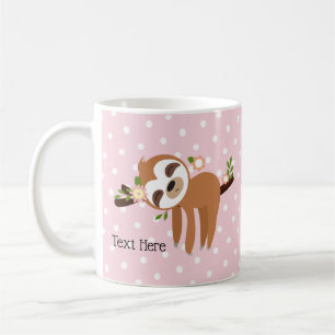sloth, cute sloth, animal illustration coffee mug