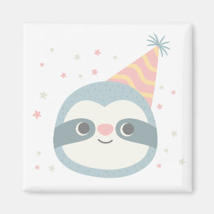 sloth, cute sloth, animal illustration magnet