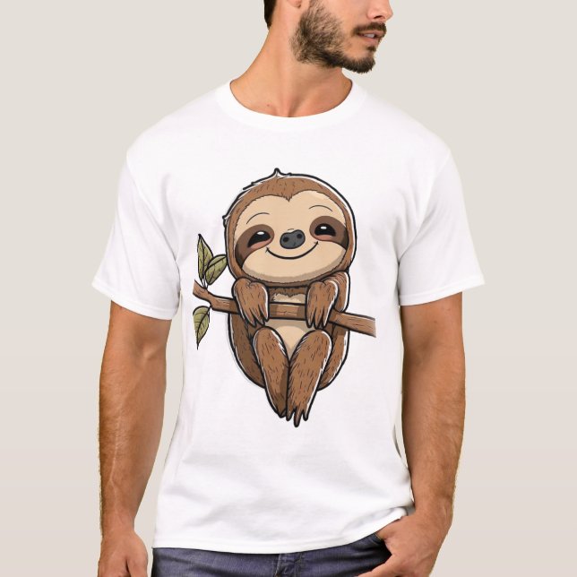 Sloth Cute Sloth Cute Cartoon  T-Shirt (Front)