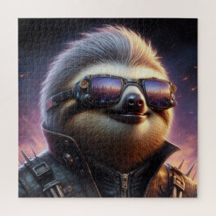 Sloth Cyberpunk Jigsaw Puzzle
