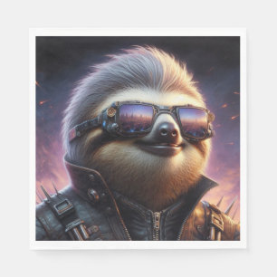 Sloth Cyberpunk Napkin