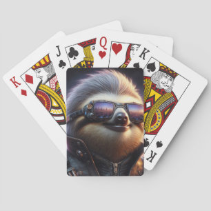 Sloth Cyberpunk Playing Cards