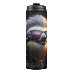 Sloth Cyberpunk Thermal Tumbler