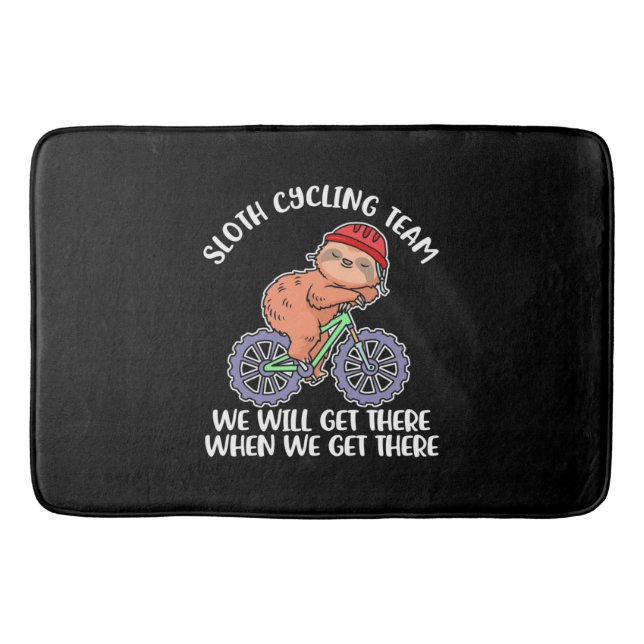 Sloth Cycling Team Bath Mat (Front)