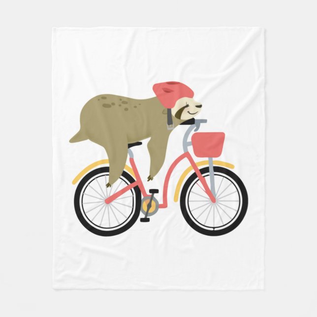 Sloth Cycling Team    Fleece Blanket (Front)