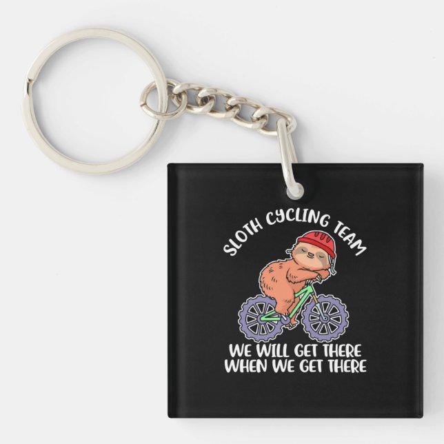 Sloth Cycling Team Keychain (Front)