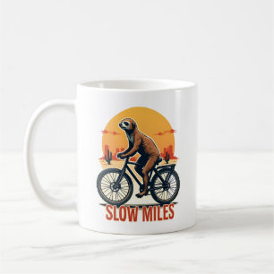 Sloth Cycling Vintage Adventure Mountain Ride Coffee Mug