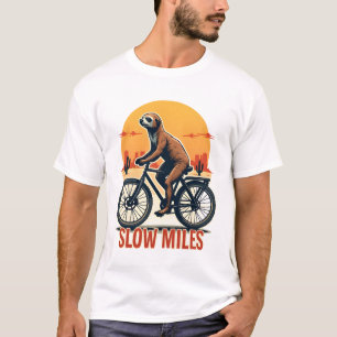 Sloth Cycling Vintage Adventure Mountain Ride T-Shirt