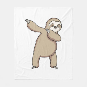 Sloth Dab  Fleece Blanket