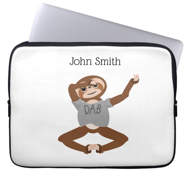 Sloth Dabbing Laptop Sleeve (Front)