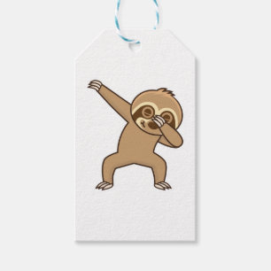 Sloth dabbing Sticker Gift Tags