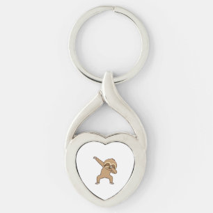 Sloth dabbing Sticker Keychain