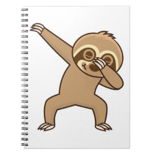 Sloth dabbing Sticker Notebook