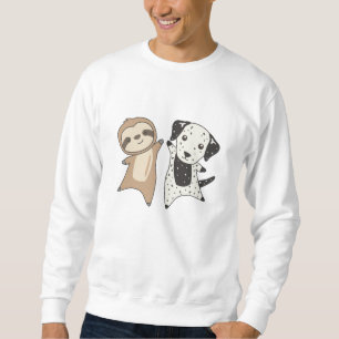 Sloth Dalmatian Dog Animal Lovers For Children Sweatshirt