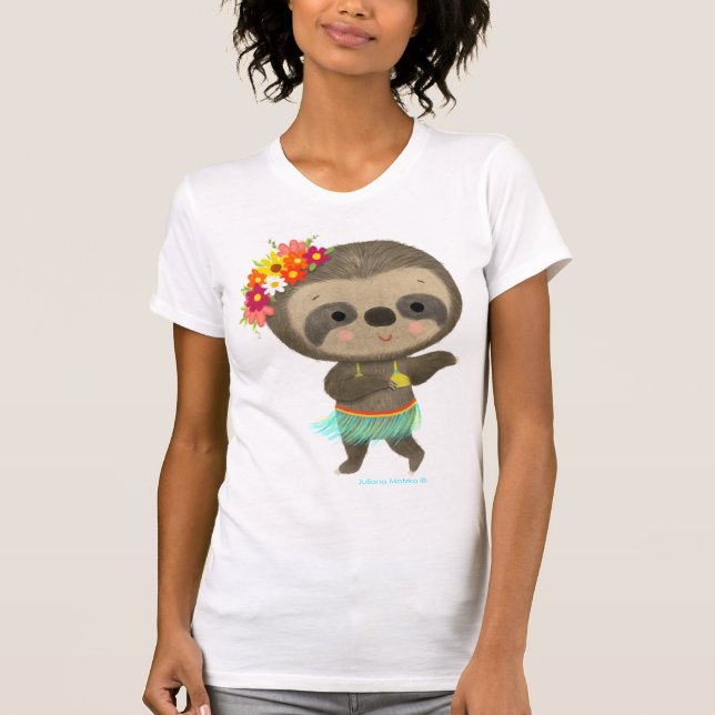 Sloth dancing hula  T-Shirt (Front)