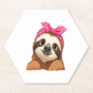 Sloth  Design Sloth Paper Coaster
