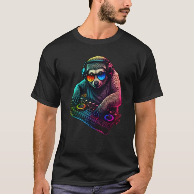 Sloth DJ  6 T-Shirt (Front)
