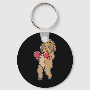 Sloth Does Boxing Keychain