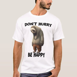 Sloth Dont Hurry Be Happy T-Shirt