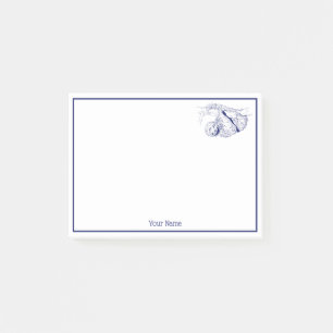 Sloth Drawing Lithograph #1 Blue Post-it Notes