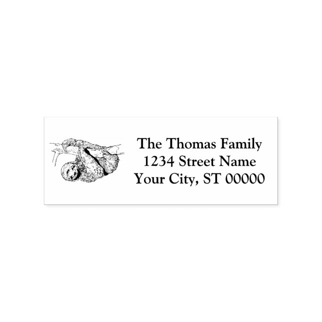 Sloth Drawing Lithograph #1 Rubber Stamp (Imprint)