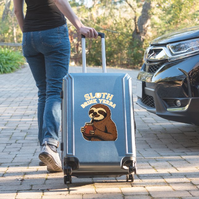 Sloth Drink Yerba � Funny Retro Vintage Sloth with (Suitcase Insitu)