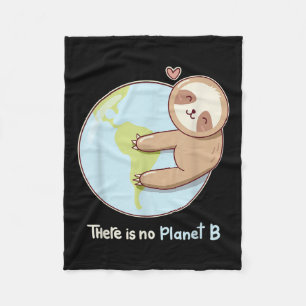 Sloth Earth World Environmental Protection Climate Fleece Blanket