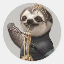 SLOTH EAT NOODLE