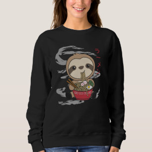 Sloth Eat Ramen Cute Kawaii Noodle Sloth Sweatshirt