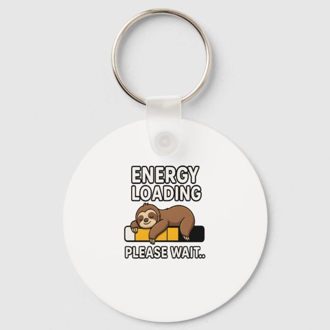 Sloth Energy Saving Mood Keychain (Front)
