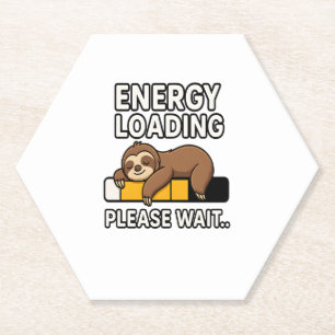 Sloth Energy Saving Mood Paper Coaster