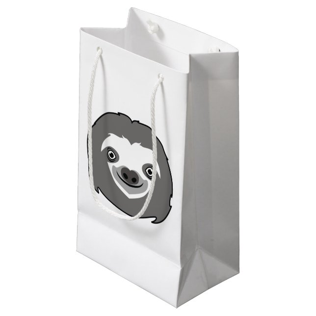 Sloth Face Small Gift Bag (Front Angled)