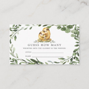 Sloth Family Baby shower Devine Combien de cartes