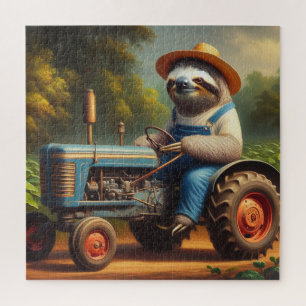 Sloth Farmer Jigsaw Puzzle
