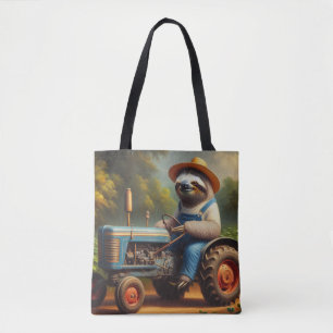 Sloth Farmer Tote Bag