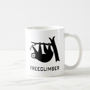 sloth faultier climber freeclimber freeclimbing coffee mug
