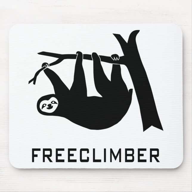 sloth faultier climber freeclimber freeclimbing mouse pad (Front)