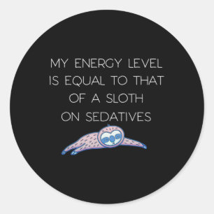 Sloth Fibro Lupus Chronic Fatigue Spoonie Sleepy S Classic Round Sticker