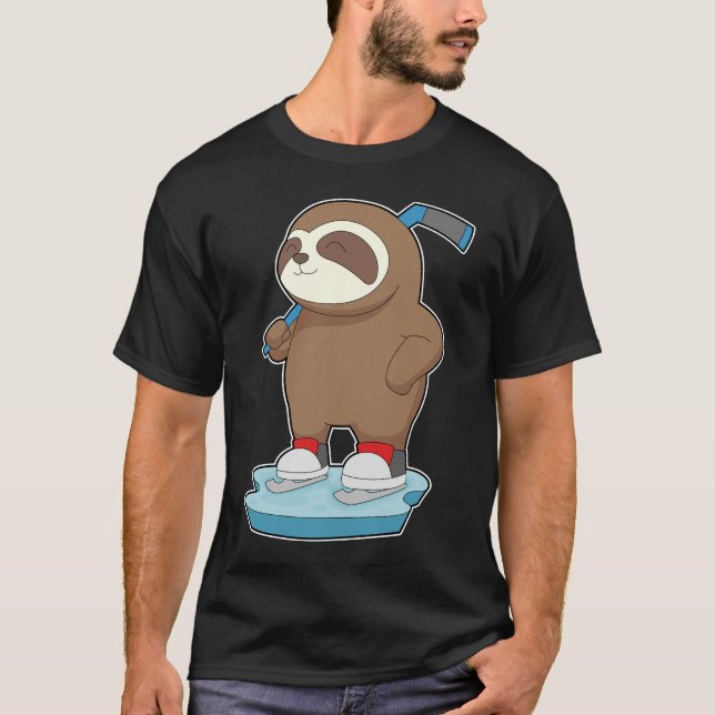 Sloth Field hockey Hockey stick Sports T-Shirt (Front)
