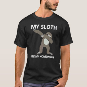 Sloth For Kids Boys Tropical Rainforest Animal T-Shirt