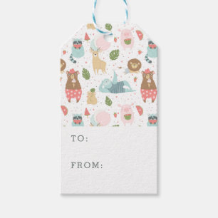 Sloth & Friends Pattern Gift Tags