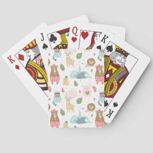Sloth & Friends Pattern Playing Cards