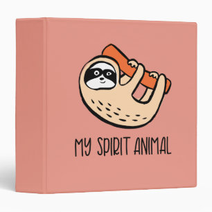 Sloth funny 3 rings binder
