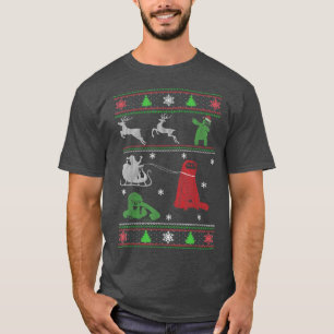 Sloth Funny Christmas Snow Pine Tree Zookeeper T-Shirt